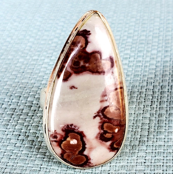 New Spot Jasper 925 Silver Ring. Size 8.25 - Picture 8 of 10